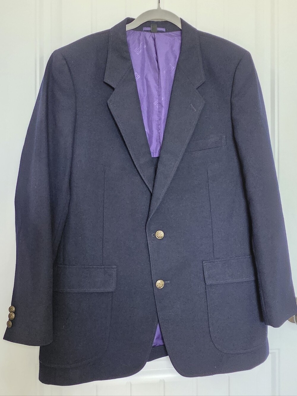 Vintage Patagonia Navy Sport Coat with Purple Lining Men's Sz 42R